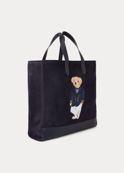 Ralph Lauren Suede Polo Bear Tote Bag Herre Danmark (UHWRC6017)